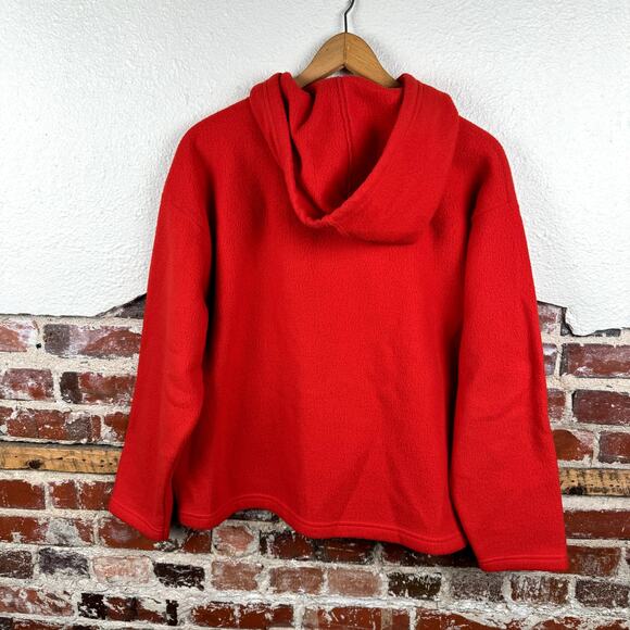 Vintage Mickey Co Hoodie Sz Large Red Fleece Sweatshirt Mickey Gear Embroidered - Picture 4 of 4